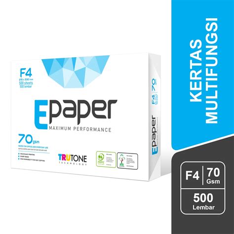 Jual E Paper Kertas Print Fotocopy Hvs 70 Gsm F4 Per Rim Era Pc 70