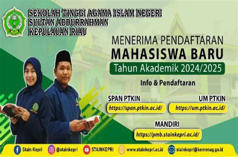 STAIN SAR Kepri Membuka Pendaftaran Mahasiswa Baru Tahun Akademik 2024