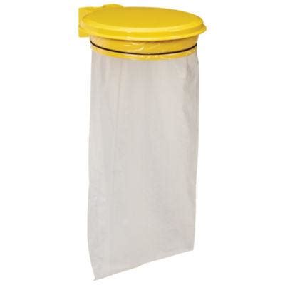 Support Sac Poubelle Mural Rossignol Jaune Colza Avec Couvercle 110 L