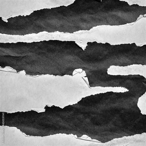 Black and White Torn Paper Collage Style, Ripped Paper Effect, Texture ...