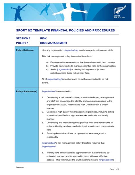 Model Risk Management Policy Template Prntbl Concejomunicipaldechinu