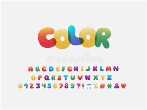 Conception De Bande Dessin E D Alphabet Style D Arc En Ciel Lettres