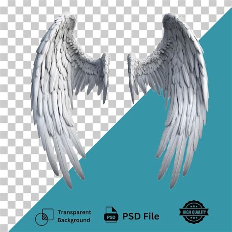 Premium PSD Angel Wings Isolated On Transparent Background