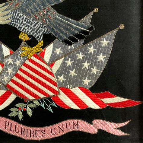 Unknown - 19th Century American Federalist Silk Embroidered Flag at 1stDibs | federalist flag ...