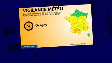 Orages Cinq D Partements Plac S En Vigilance Orange Par M T O France