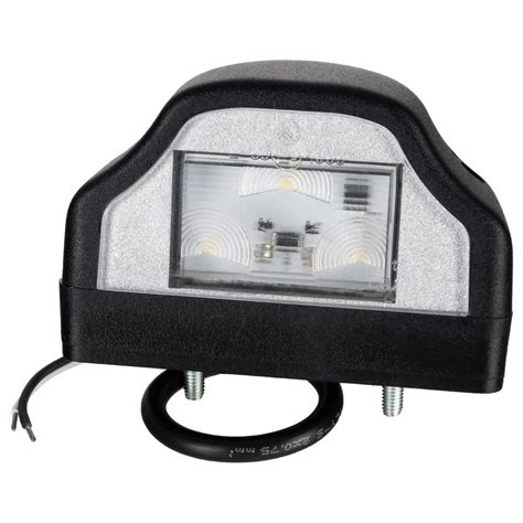 LED Kennzeichenbeleuchtung 12V 24V schwarz groß Anhänger LKW PKW