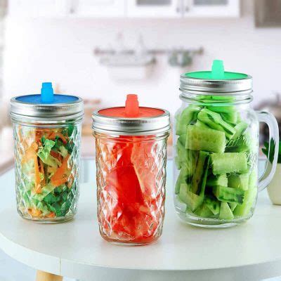 Mason Jar Fermenting Lids One Way Airlock Valve For Wide Mouth Jars