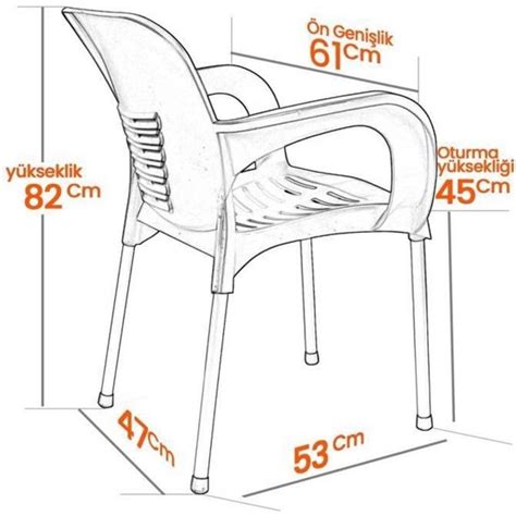 Bs Plastik 4 Adet Metal Ayaklı Plastik Sandalye 6 Renk Kollu Fiyatı