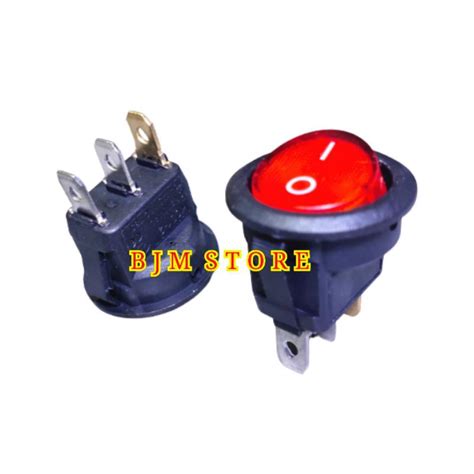 Jual Rocker Saklar Switch Lampu Bulat 3Pin ON OFF Switch Lampu