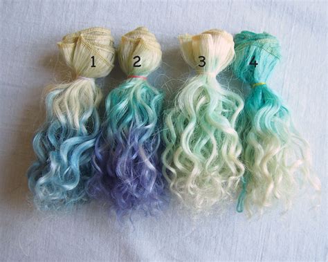 Weft Doll Hair Mohair Goat Hair M Hand Dyed Colors Wefted Etsy