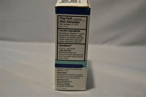 Hypotears Lubricant Sterile Eye Drops Collectible 10oz Read Below Rare