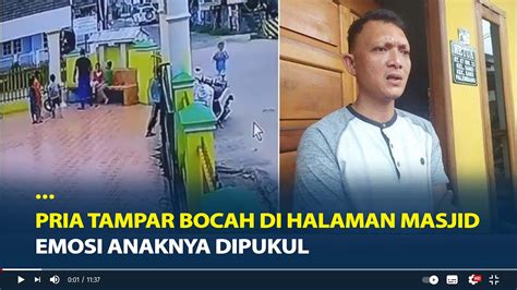 Pria Tampar Bocah Di Halaman Masjid Di Palembang Emosi Anaknya Dipukul