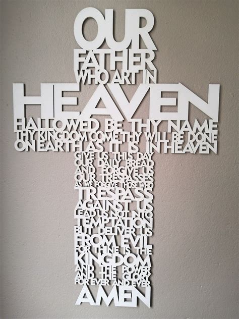 Lord S Prayer Lasercut Cross File Our Father Cross Svg Lord S Prayer