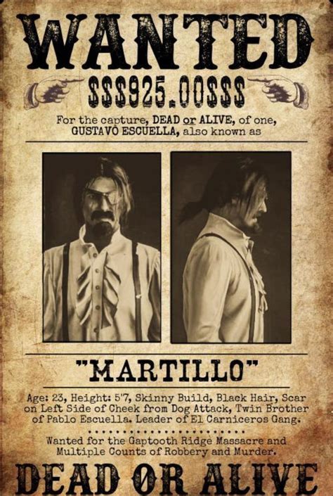 Made This Bounty Poster Of My Rdr2 Character Rreddeadonline