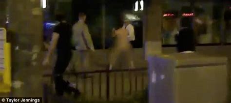 Incredible Video Shows Rampaging Naked Man Escape Three Police Officers