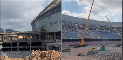 Bar A Impactantes Im Genes De Las Obras Del Camp Nou