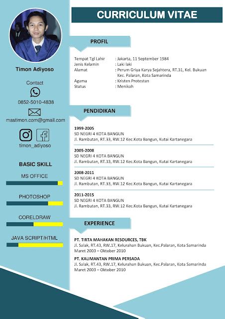 Detail Contoh Cv Sederhana Word Koleksi Nomer 43