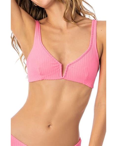 Maaji Sea Victoria Reversible Bikini Top In Pink Lyst