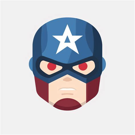 Minimalistic Captain America Clipart Sticker Clip Art Library