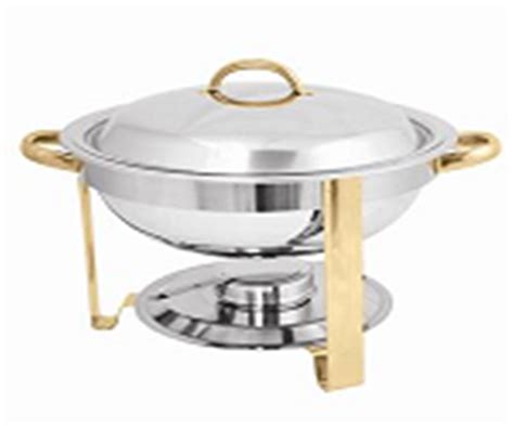 4 Qt Gold Accented Round Chafer 1799 Party Unlimited