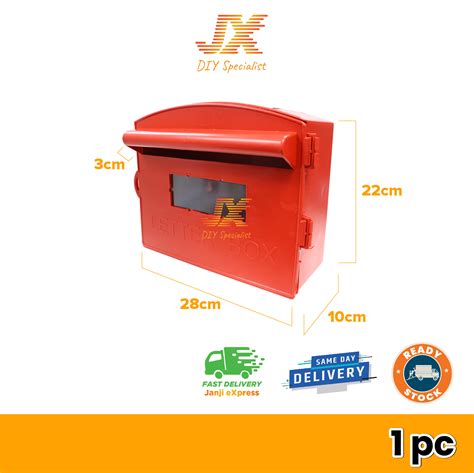 Red Pvc Post Letter Box Red Plastic Mail Box Peti Surat Plastik Merah