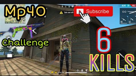 Only Mp40 Challenge 6 Kills Free Fire YouTube