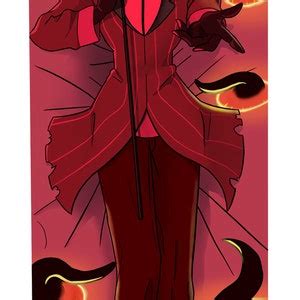 Dakimakura Grande Alastor De Hazbin Hotel Funda De Almohada Ligera De