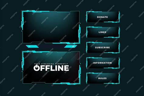 Premium Vector Online Gaming Overlay And Screen Interface Decoration Live Broadcasting Screen