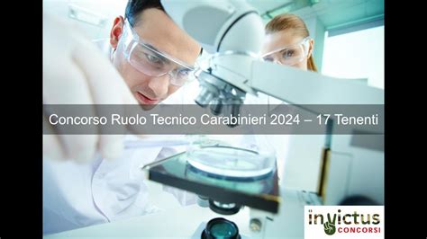 Concorso Ruolo Tecnico Carabinieri Tenenti Youtube