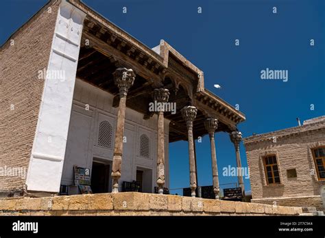 Friday Mosque or Jami Masjid inside the Ark of Bukhara, an ancient ...