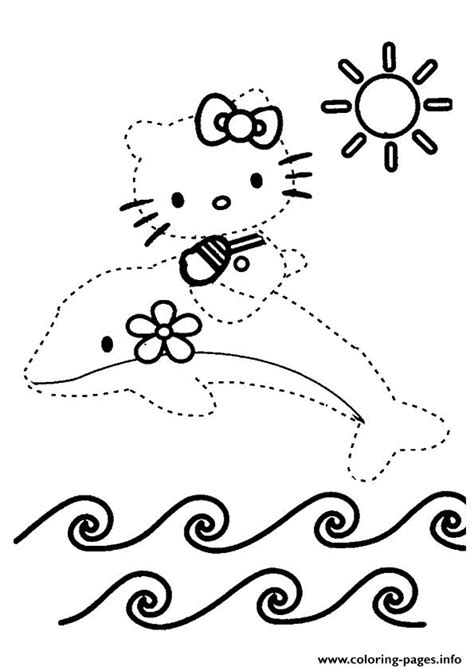 The Hello Kitty Dot To Dot Coloring Page Printable