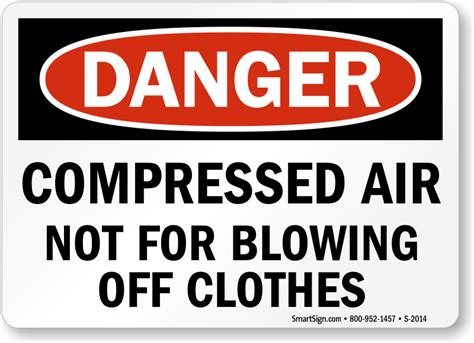 Compressed Air Signs Compressed Gas Signs