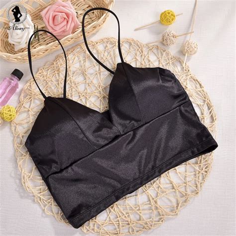 Alinry Sexy Bra Women Tops Push Up Bralette Lingerie Silk Satin