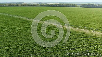 Aerial View of an Agricultural Center Pivot Irrigation Systems Stock ...