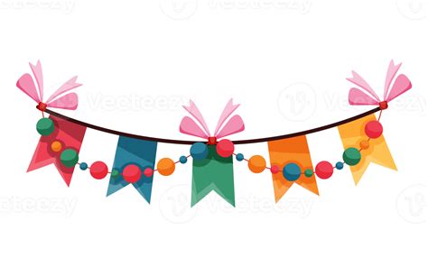 Colorful Garlands Party Banner 21613477 PNG