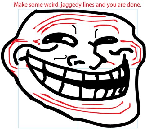 How To Draw Trollface With Easy Step By Step Drawing Tutorial