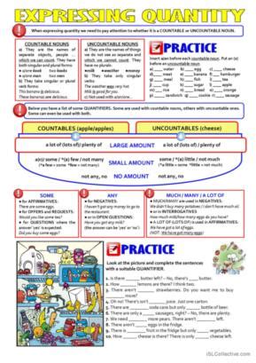 Countable And Uncountable Some Any English Esl Worksheets Hot Sex