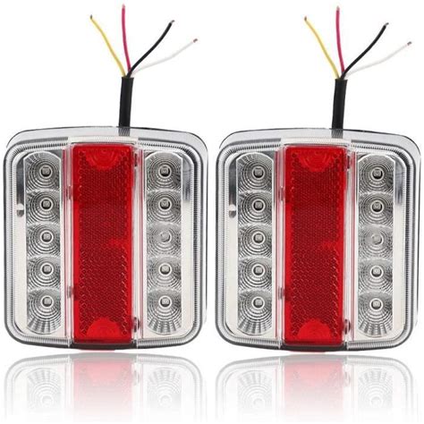 2 Pcs Led Feux Arrière De Remorque Universel Remorque Feu arrière 4