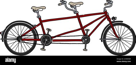 Vintage Tandem Bicycle Drawing