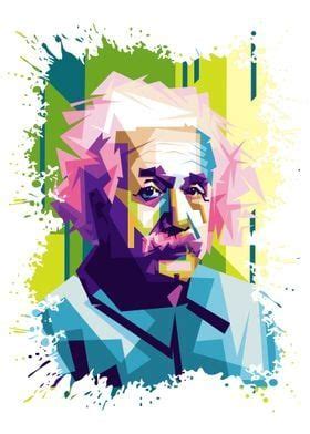 Albert Einstein Poster Picture Metal Print Paint By Dede