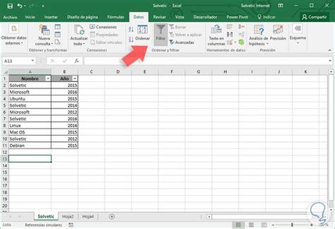 C Mo Encontrar Datos Duplicados Y Crear Autofiltro Excel Solvetic