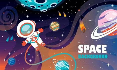 Cartoon Space Background Vector Art, Icons, and Graphics for Free Download