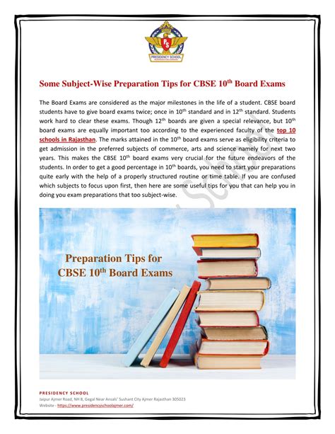 Ppt Some Subject Wise Preparation Tips For Cbse 10th Board Exams