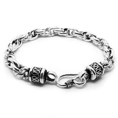 Bracelet Homme Chaine Sculptee Argent Massif BijouxStore Webid 607