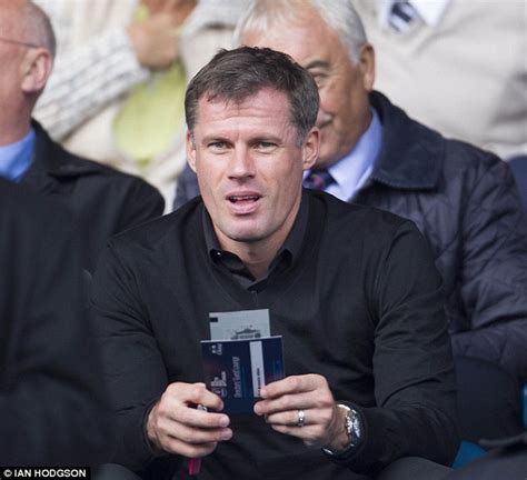 Jamie Carragher Watches Everton Play At Goodison Park On Terraces Daily Mail Online