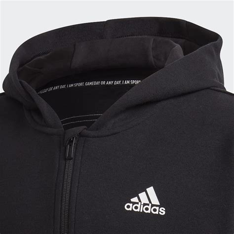 Adidas 3 Stripes Full Zip Hoodie Black Adidas Deutschland