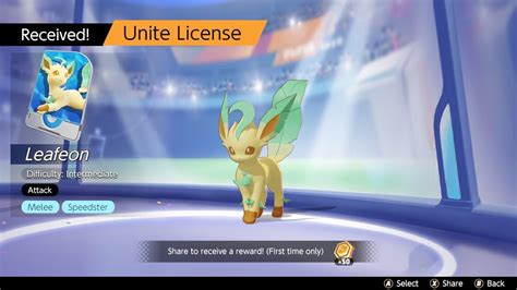 Nintendo Switch Lite Pokemon Unite S12 Pt01 Leafeon Meleespeedster