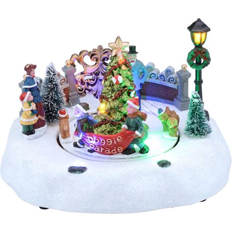 Animated Christmas Village Pieces - Northlight 17 Led Lighted And ...