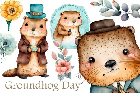 Happy Groundhog Day Clipart