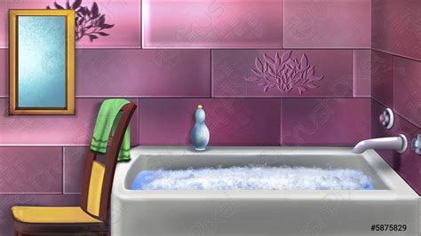 Cartoon Bathroom Illustration Stock Photo 5875829 Crushpixel